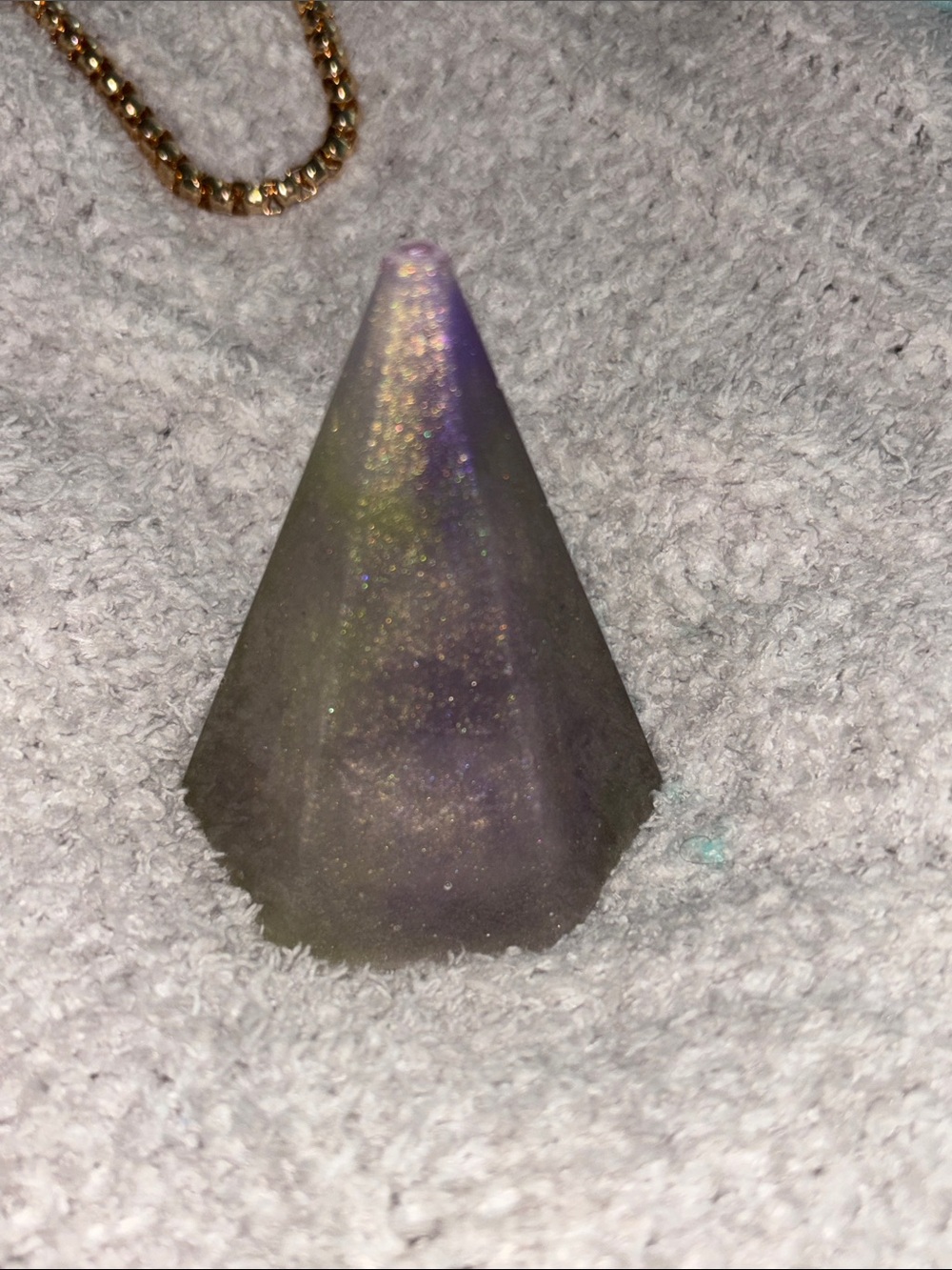 Iridescent Pyramid Decor (handmade)